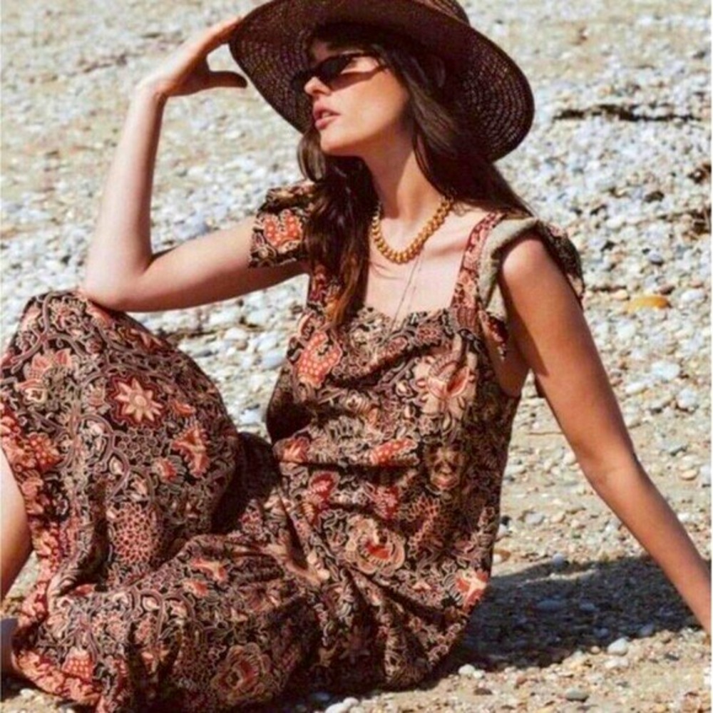 Anthropologie Love the Label Long Maxi Sam Jaipur Paisley Dress XS